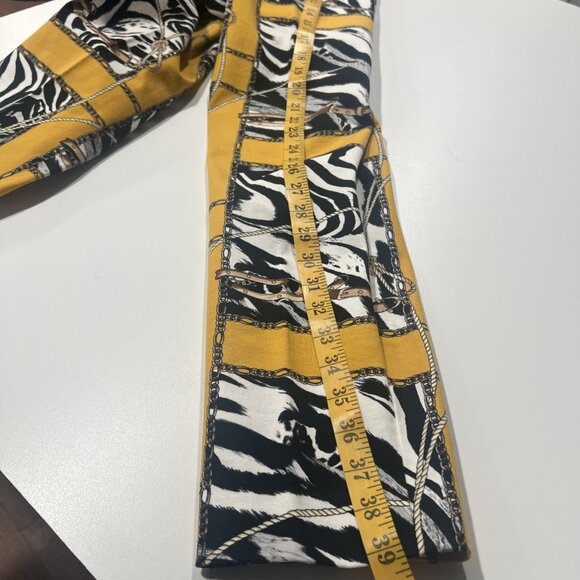 7TH AVENUE DESIGN STUDIO NYC Women's pants. Yellow with zebra print. Size 12 T - Picture 16 of 16